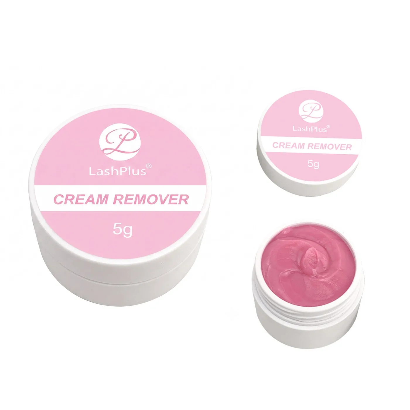Removedor en crema LashPlus, tarro de 5g, removedor de adhesivo de marca privada para extensiones de pestañas